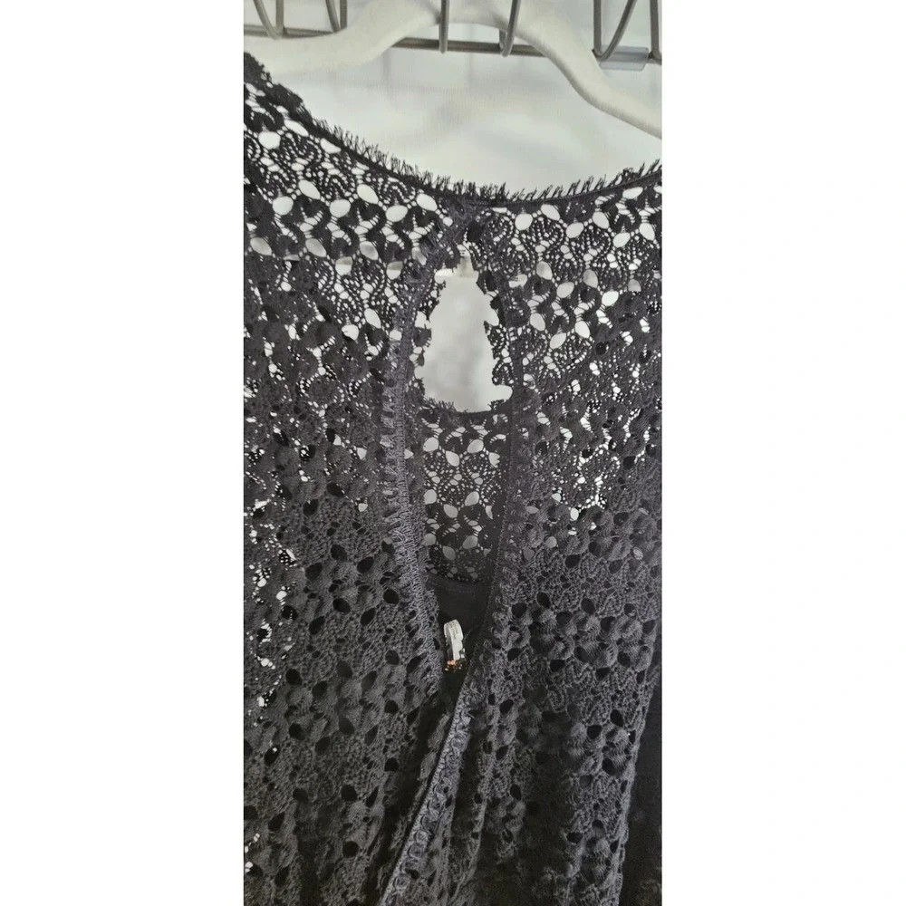 FREE PEOPLE black lace overlay lined‎ cut out dress Sz XS - Picture 9 of 9